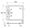 Поддон для душа Cezares TRAY-AS-AH-100/90-30-W 100x90 из мрамора