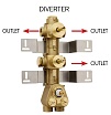 Скрытая часть смесителя Bossini Oki/Cube Z030203000 термостат, на 3 выхода с девиатором