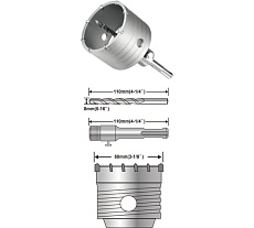 Коронка по бетону (80 мм; SDS-Plus) Ingco HCB0801