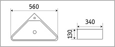 Раковина CeramaLux N78377 56 см угловая