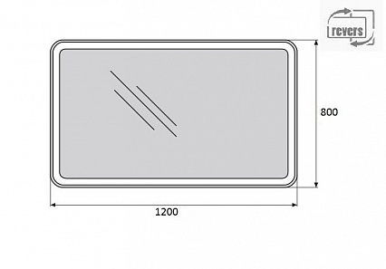 Зеркало BelBagno SPC-MAR-1200-800-LED-BTN 120x80 см кнопочный выключатель