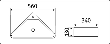 Раковина CeramaLux N78377 56 см угловая