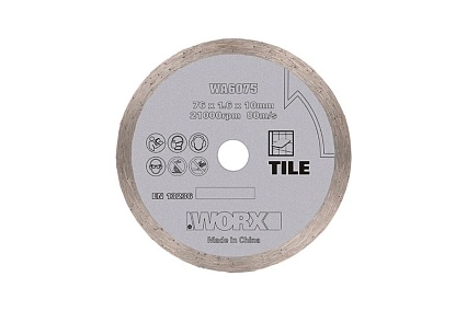 Алмазный пильный диск 76х1.6х10 мм Worx WA6075