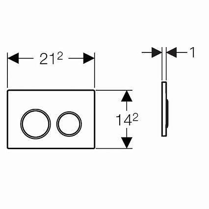 Кнопка смыва Geberit Omega 20 115.085.JQ.1 лакированный матовый хром