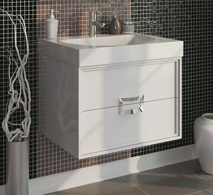 Тумба с раковиной Kerama Marazzi Canaletto 60 см, белый матовый