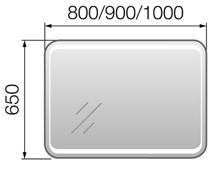 Зеркало Marka One Eco 90 см У72594