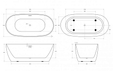 Акриловая ванна BelBagno BB415-1700-800 170x80 белый