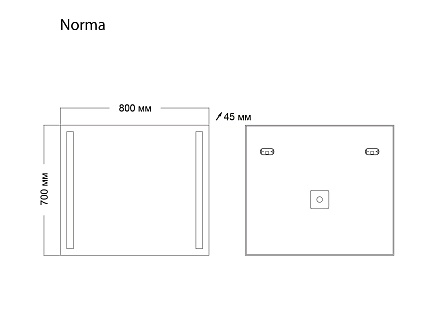 Зеркало Grossman Norma 80х70 см с подсветкой