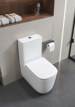 Унитаз-компакт Aquatek Optima Square AQ4451-00 безободковый, смыв торнадо, с микролифтом