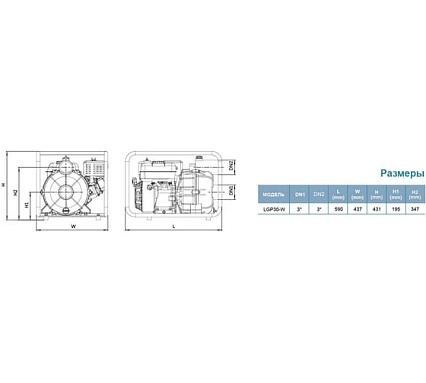 Мотопомпа LEO LGP 30-W 892