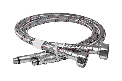 Гибкая подводка для смесителей ELKA 1/2"хМ10х100 см пара - длинный и короткий хвостовик ИС.100307