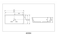 Раковина Abber Rechteck AC2204MDG 60.5 см матовый зеленый