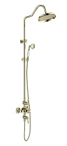 Душевая стойка Aquatek Классик AQ2563PG термостат, полированное золото