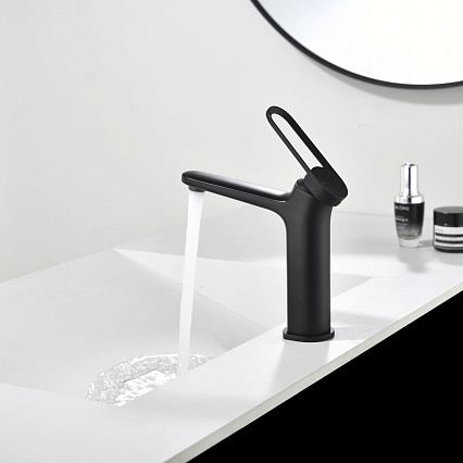 Смеситель для раковины Black&White Gravity GF-7109-MB черный матовый