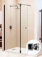 Душевая перегородка RGW Walk In WA-054B (WA-010B + Z-072B) 140x195 черный, прозрачное 351005443-14
