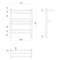 Полотенцесушитель электрический Lemark Pramen LM33707Z П7 50x70