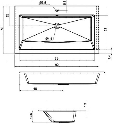 Мебель для ванной Aquanet Lino 90 см белый матовый