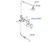 Душевой набор WasserKRAFT Donau A13030 с изливом