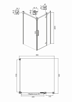 Душевой уголок Ambassador Royal 90x90 18015308-L прозрачный с рисунком, золото