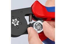 Пресс-клещи 6-гранные, обжимные Knipex KN-975314SB гильзы контакт. 0.08-10 мм², 2-е конц. гильзы 2x4мм²
