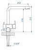 Смеситель для кухни Alveus Aquila 1139805 под фильтр, сатинированная сталь