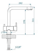 Смеситель для кухни Alveus Aquila 1139805 под фильтр, сатинированная сталь