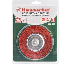 Кордщетка радиальная с хвостовиком Flex 207-214 (100 мм; d6; нейлон) Hammer 62130