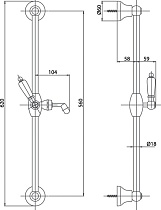 Душевой гарнитур Caprigo Adria-Swarovski 01-060-ORO золото