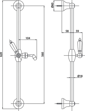 Душевой гарнитур Caprigo Adria-Swarovski 01-060-ORO золото