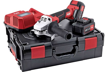Аккумуляторная угловая шлифовальная машина с тормозом Flex LB 125 18.0-EC/5.0 Set 499331