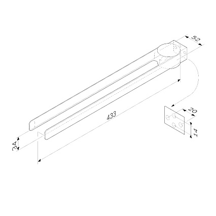 Вешалка для полотенец Am.Pm Inspire 2.0 A50A32622 черный матовый