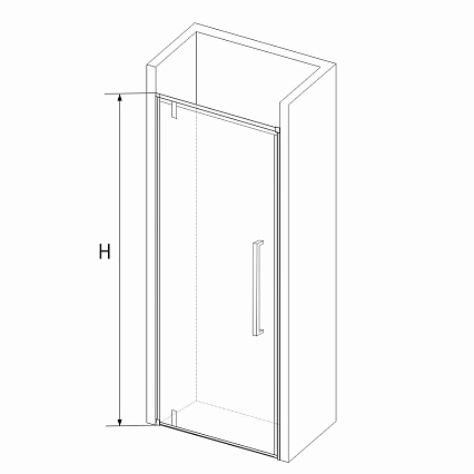 Душевая дверь RGW Stilvoll SV-02B 90x200 распашная, прозрачное, черный