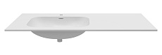 Раковина Vincea Elise 120 см Corian, белый матовый, левая VCB-4EL120MW-L