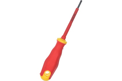Изолированная отвертка CrV 1000V SL 3х75 мм FIT 55896