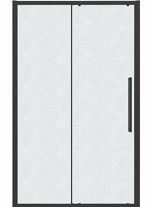 Душевая дверь Grossman Cosmo 100x195 шиншилла, черный матовый 100.K33.02.100.21.02
