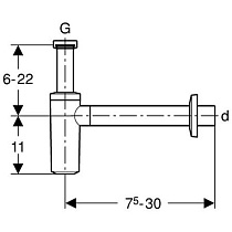 Сифон для раковины Geberit D32 151.034.21.1 хром