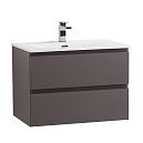 Тумба с раковиной BelBagno Kraft 60 см эмаль, Темно-серый матовый