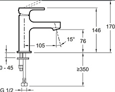 Смеситель для раковины Jacob Delafon Strayt E8919-CP