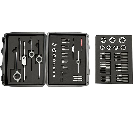 Набор метчиков и плашек Bucovice Tools M30 M3-M30, HSS, 73пр 340300