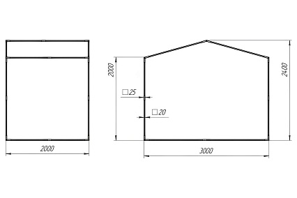 Палатка сварщика МногоТентов домик 2х3 м 7TD2x3BR_PVC