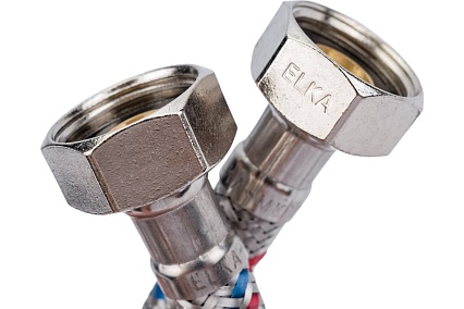 Подводка гибкая для воды с оплеткой из нержавеющей стали ELKA 1/2" х 40 см в/в ИС.100910