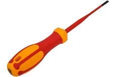 Диэлектрическая отвёртка DUEL Slimline 1000V прямой шлиц Sl4x100 мм, DE01S-040-100
