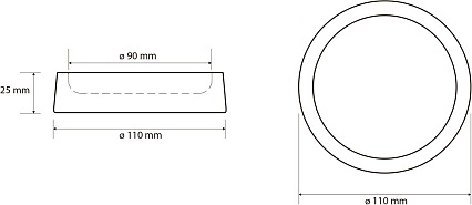 Мыльница Bemeta Gamma 145708324 11 см, белый матовый