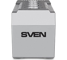 Стабилизатор SVEN VR-F1000 (≤320Вт, Вх.184-285V,4 × CEE7/4 (2*AVR, 2*сетевой фильтр) серебро SV-018818