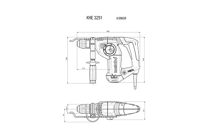 Перфоратор Metabo KHE 3251 с патроном SDS+ 600659000