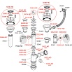 Сифон для мойки Alcaplast A447-DN50/40 с решеткой, переливом