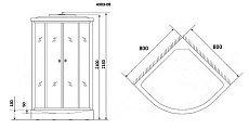 Душевая кабина Niagara NG-4303-14 80x80 стекло матовое