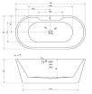 Акриловая ванна Abber AB9299-1.7 170x80, белый