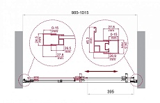 Душевая дверь BelBagno LUCE-BF-1-100-C-Cr 100x195 прозрачная, хром