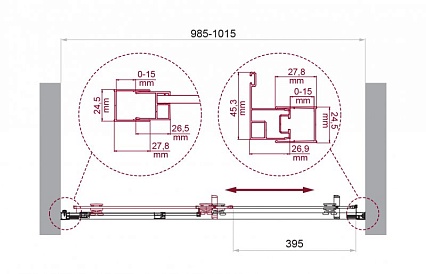 Душевая дверь BelBagno LUCE-BF-1-100-C-Cr 100x195 прозрачная, хром